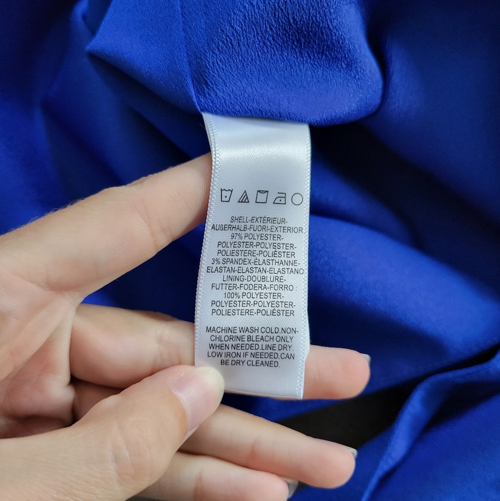Dress the Population Electric Blue Nicole Midi Dress Size Large - Picture 10 of 14